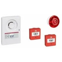 URA Kit Alarme Incendie - Type 4 - Sur Secteur - Avec Flash