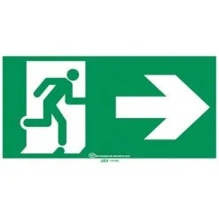 URA Pictogramme Autocollant évacuation Avec Flèche Vers La Droite (956661)