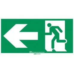 URA Pictogramme Autocollant évacuation Avec Flèche Vers La Gauche (956662)