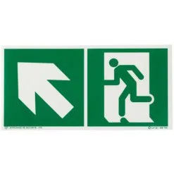 URA Pictogramme Autocollant évacuation Avec Flèche Vers Le Haut à Gauche (956764)