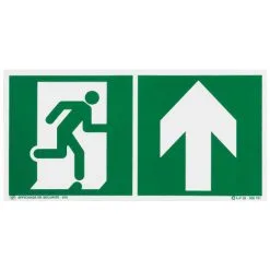 URA Pictogramme Autocollant évacuation Avec Flèche Vers Le Haut (956761)